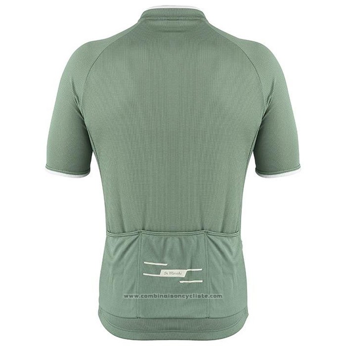 2020 Maillot Cyclisme De Marchi Lumiere Vert Manches Courtes et Cuissard